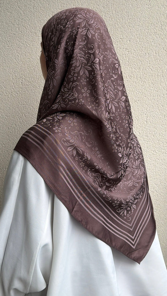 Voile carré - moka mauve