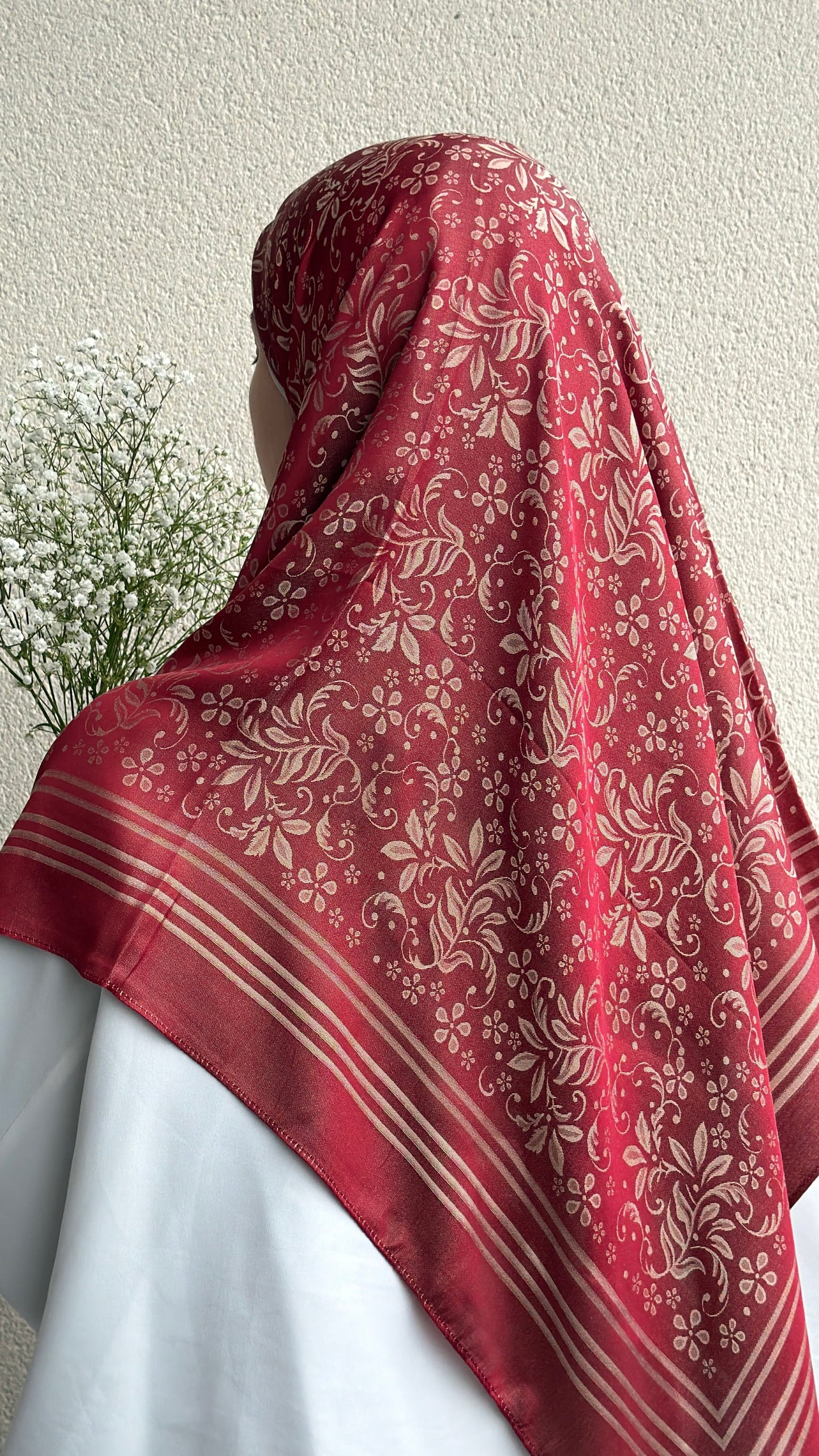 Voile Carré – Rouge bordeaux