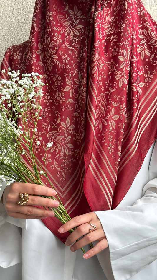 Voile Carré – Rouge bordeaux
